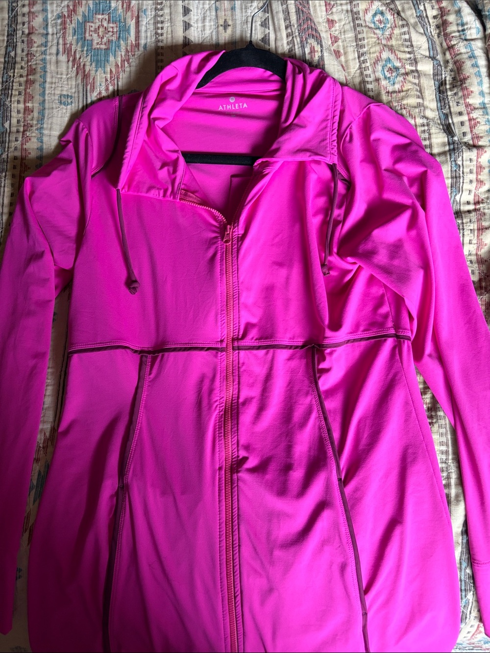 Athleta Bright Pink Full-Zip Active Jacket